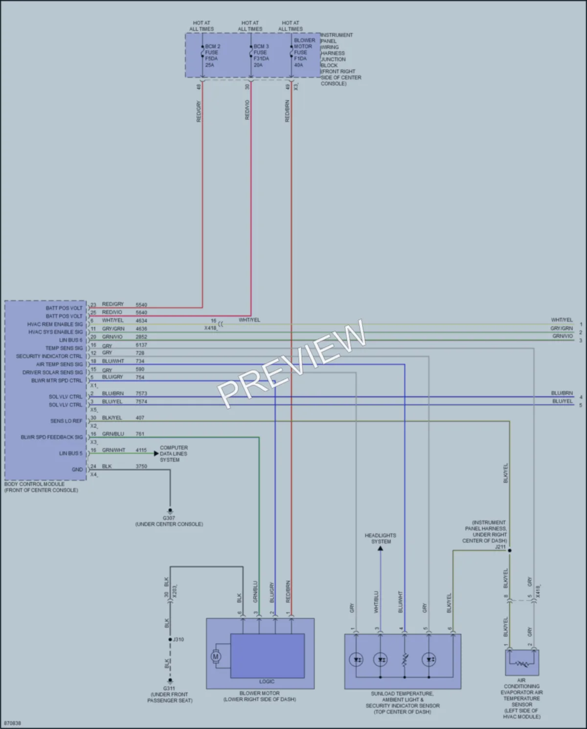 2024 GMC Acadia Air Conditioning wiring diagram preview