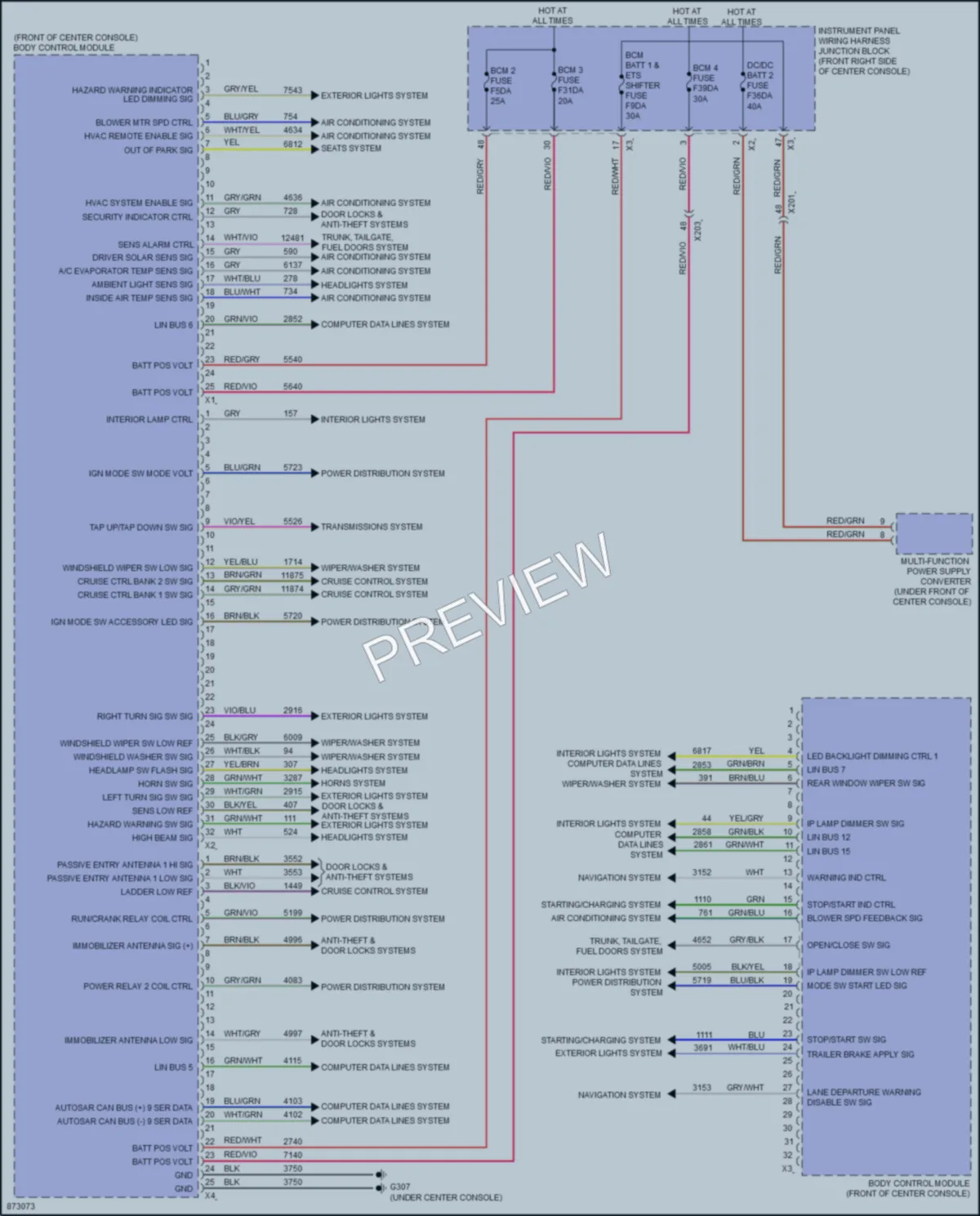2024 GMC Acadia Body Control Modules wiring diagram preview