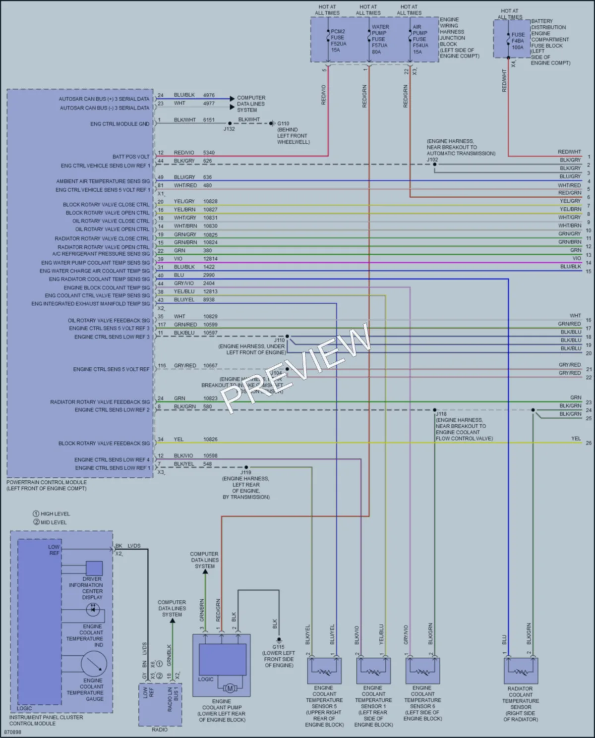 2024 GMC Acadia Cooling Fan wiring diagram preview