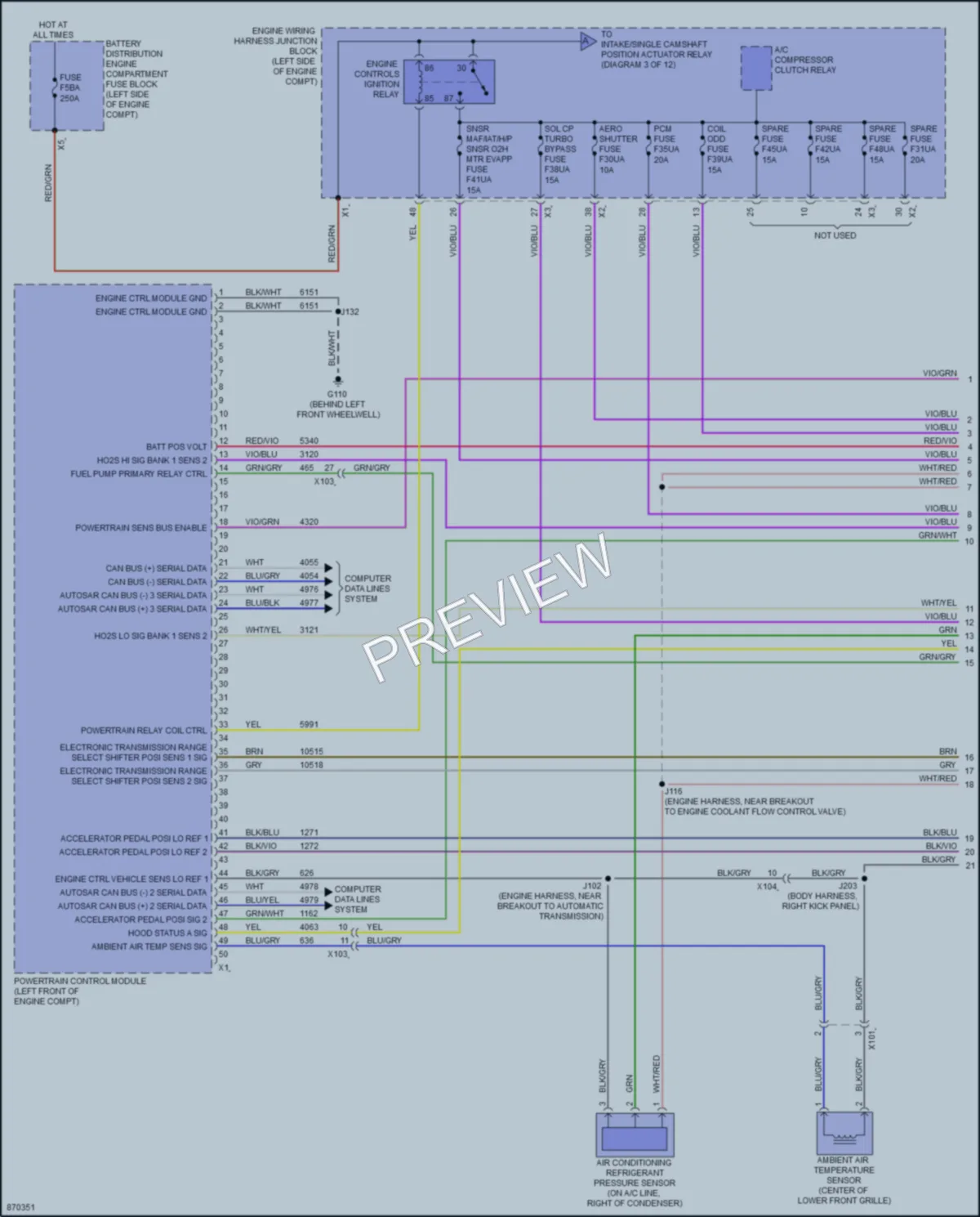 2024 GMC Acadia Engine Performance wiring diagram preview