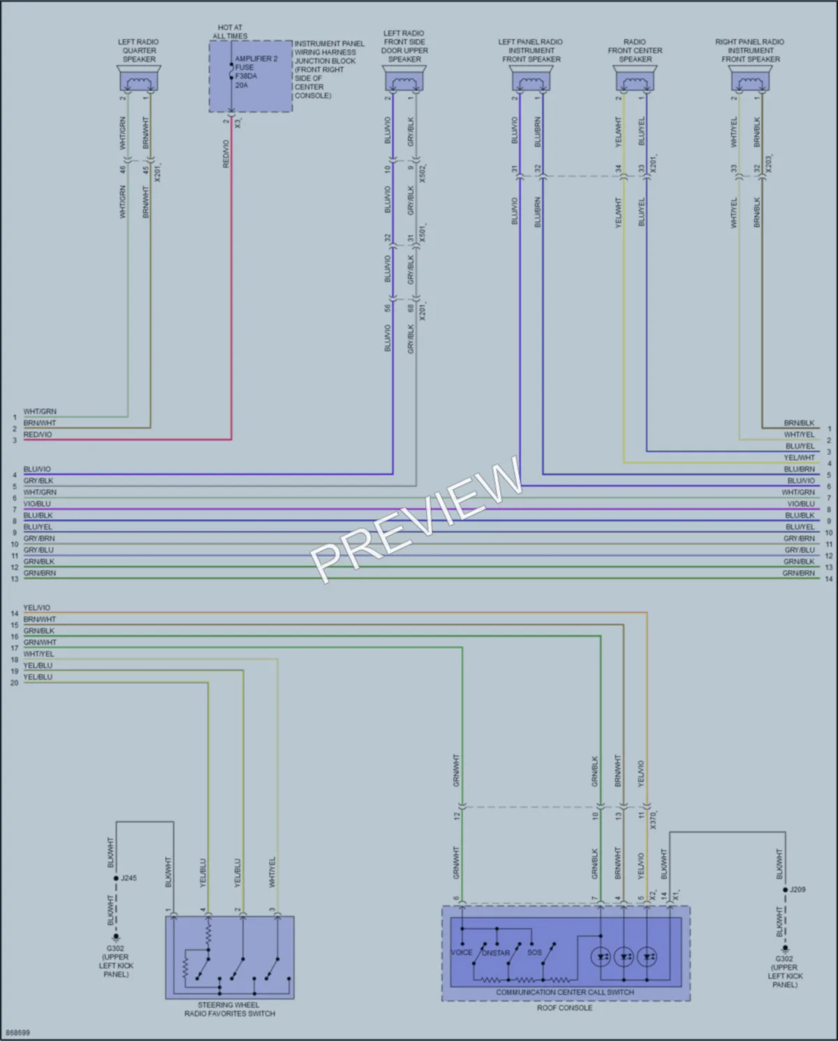 2024 GMC Acadia Navigation wiring diagram preview