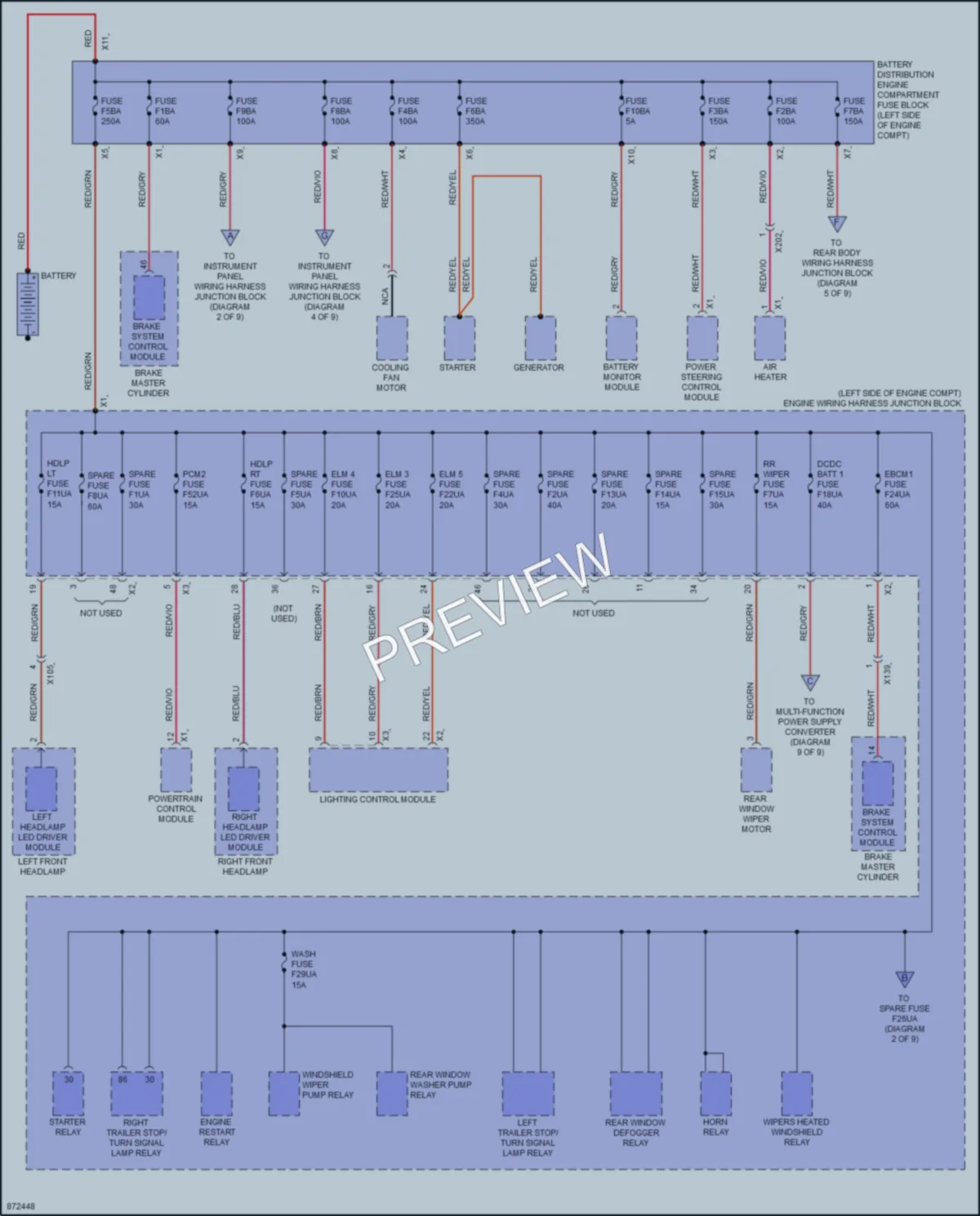 2024 GMC Acadia Power Distribution wiring diagram preview