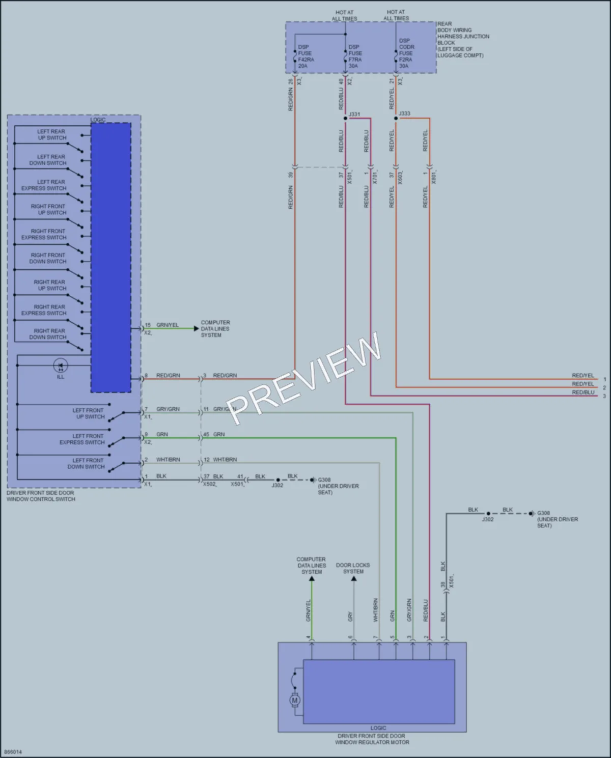 2024 GMC Acadia Power Windows wiring diagram preview