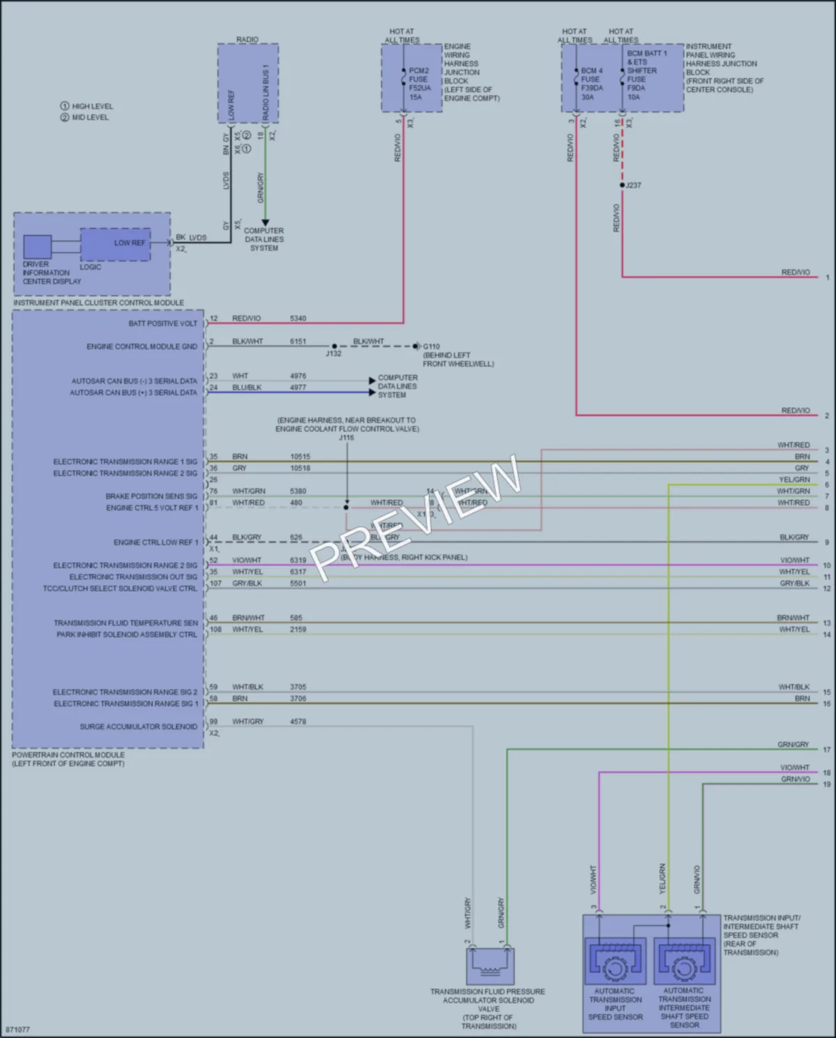 2024 GMC Acadia Transmission wiring diagram preview