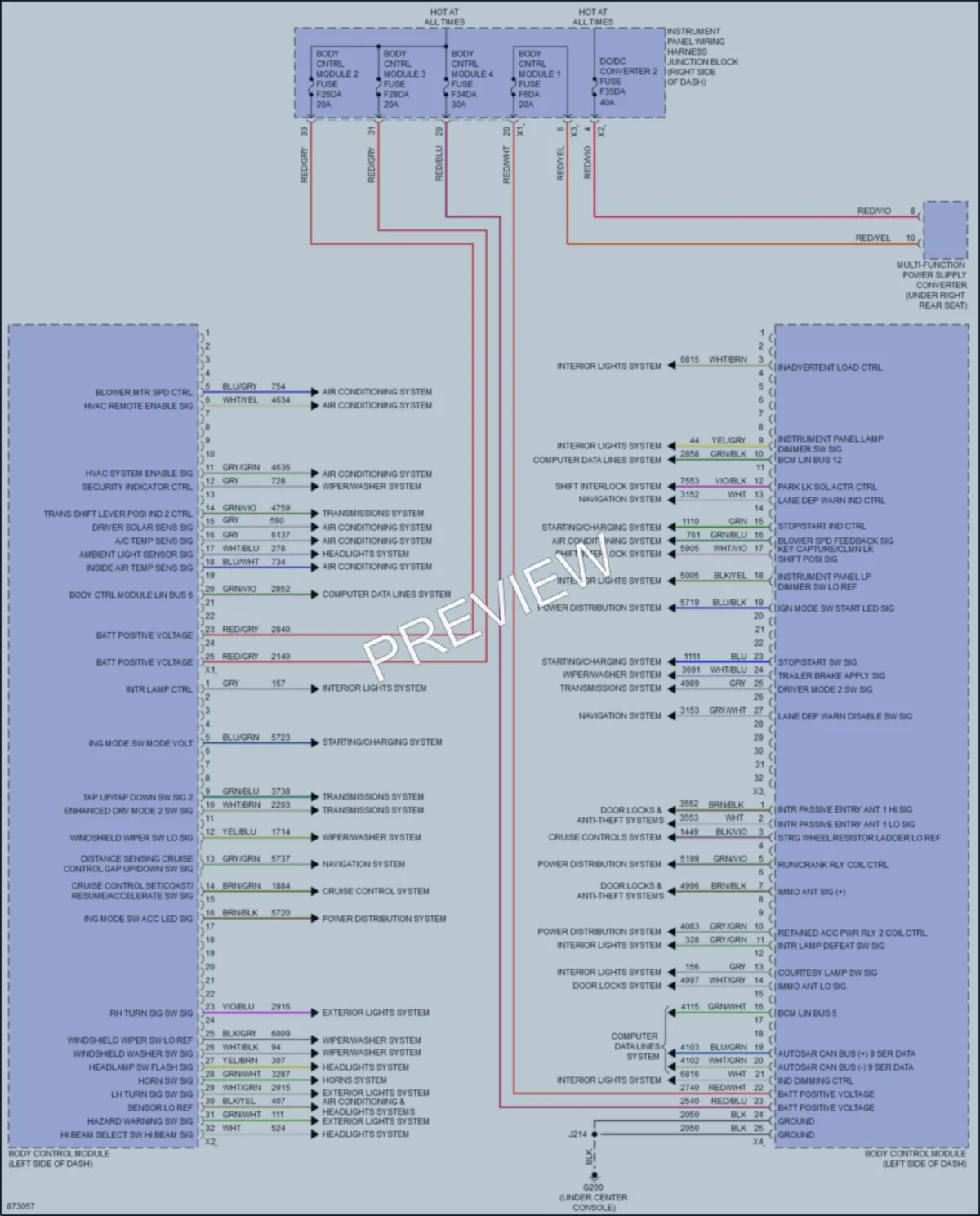 2024 GMC Canyon Body Control Modules wiring diagram preview