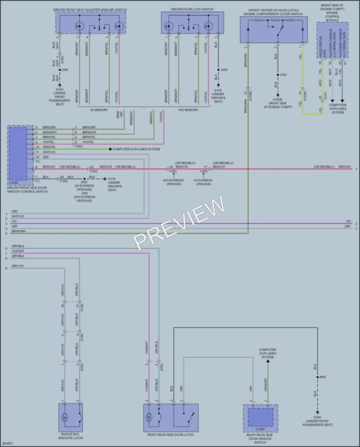 2024 GMC Canyon Power Door Locks wiring diagram preview