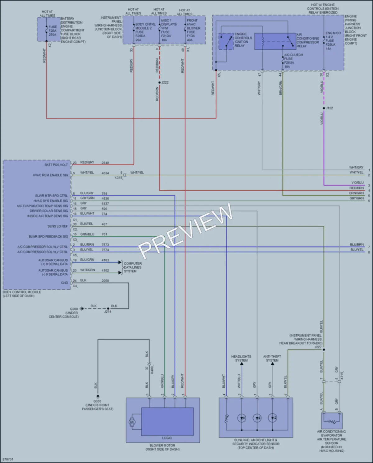 2024 GMC CanyonDenali Air Conditioning wiring diagram preview