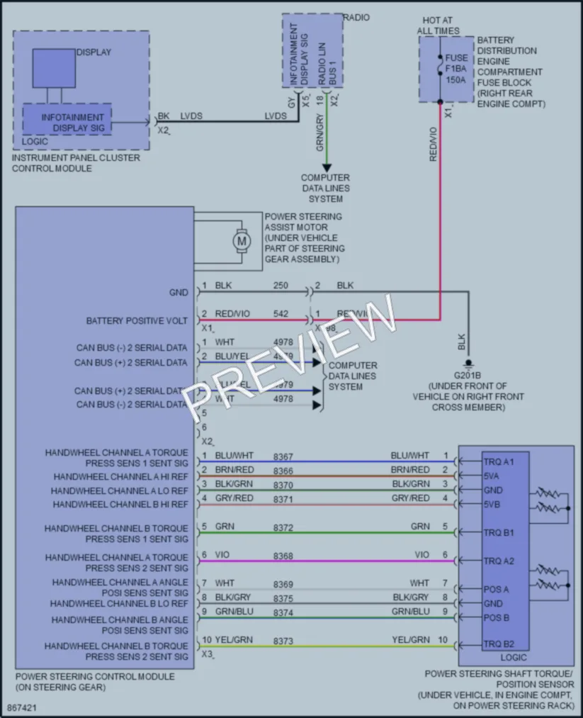 2024 GMC CanyonDenali Electronic Power Steering wiring diagram preview