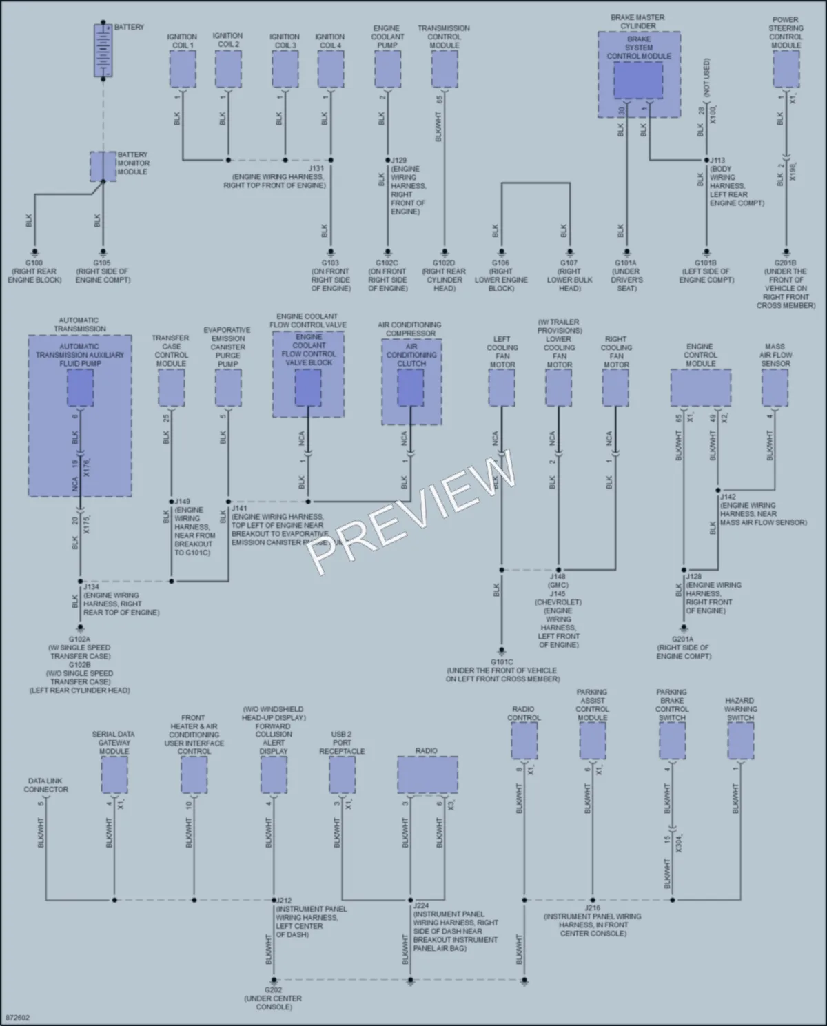 2024 GMC CanyonDenali Ground Distribution wiring diagram preview