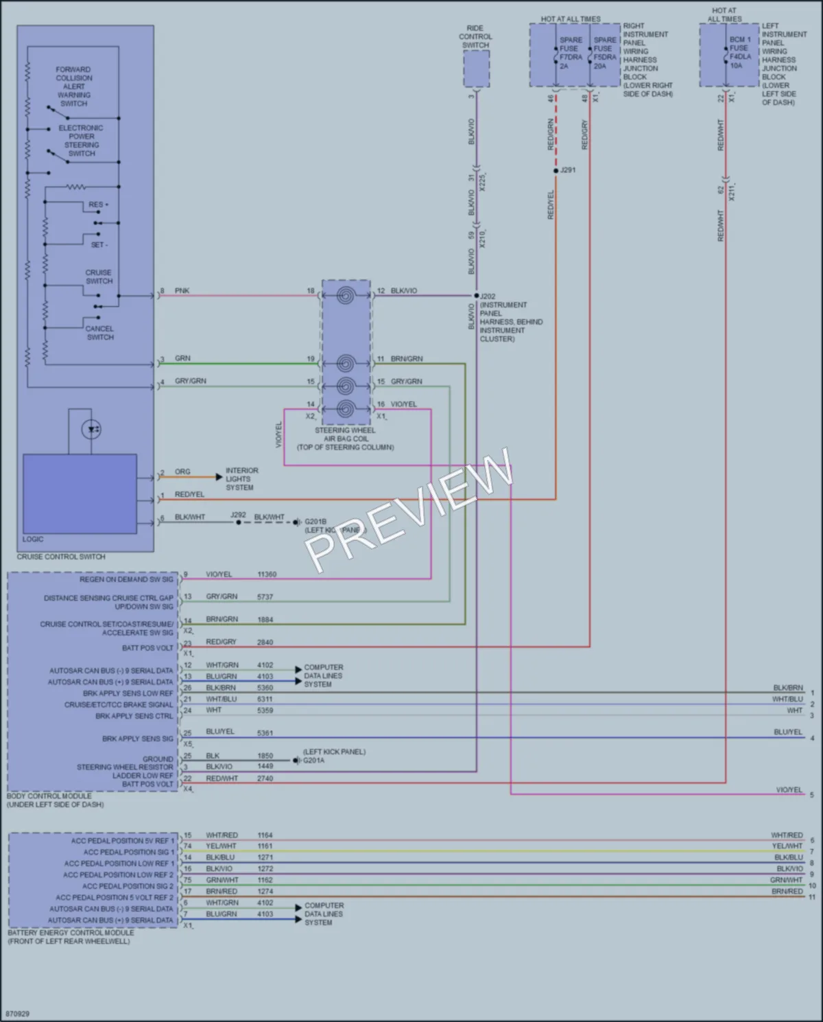 2024 GMC HummerEVPickup Cruise Control wiring diagram preview