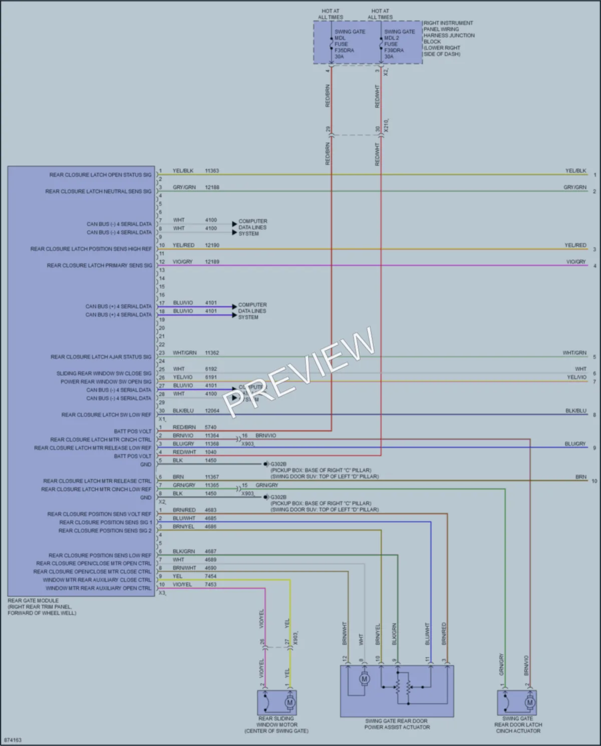 2024 GMC HummerEVPickup Trunk Tailgate Fuel Door wiring diagram preview