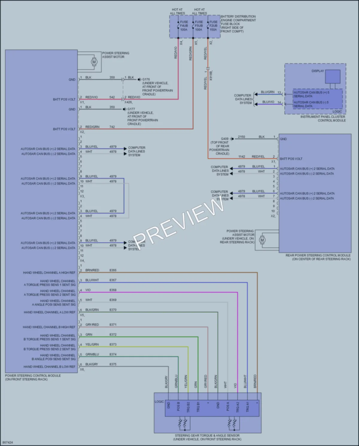2024 GMC HummerEVSUV Electronic Power Steering wiring diagram preview