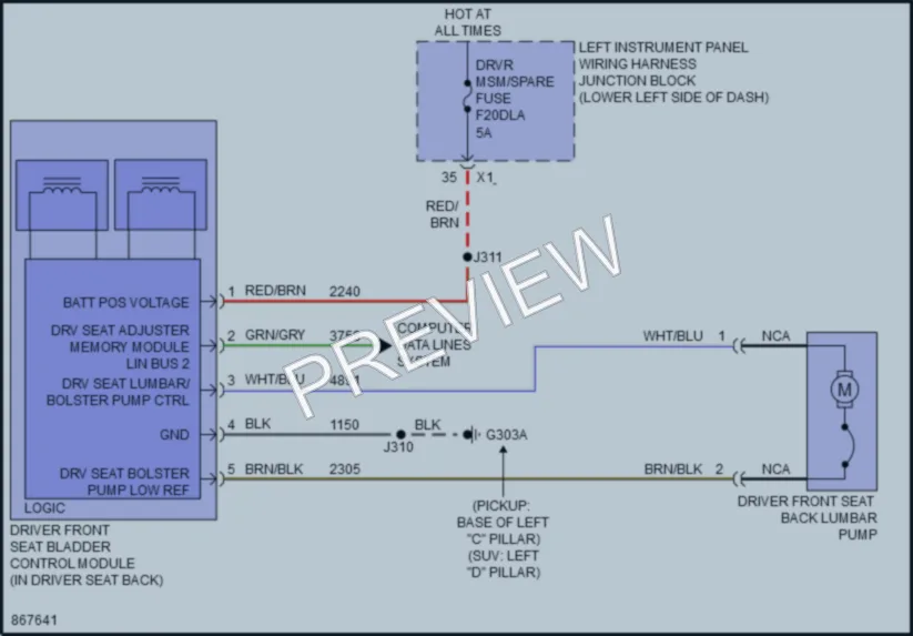 2024 GMC HummerEVSUV Power Seats wiring diagram preview