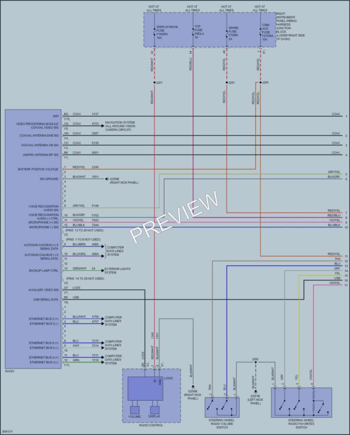 2024 GMC HummerEVSUV Radio wiring diagram preview
