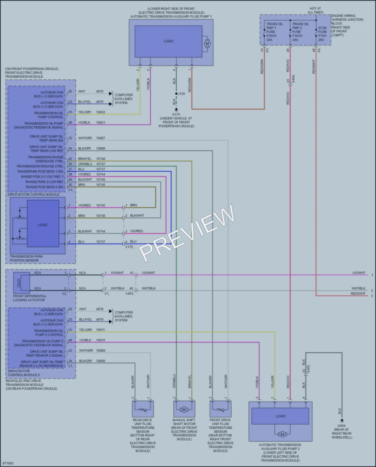 2024 GMC HummerEVSUV Transmission wiring diagram preview