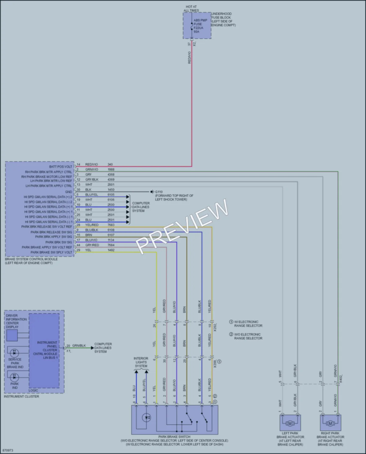 2024 GMC Terrain Shift Interlock wiring diagram preview