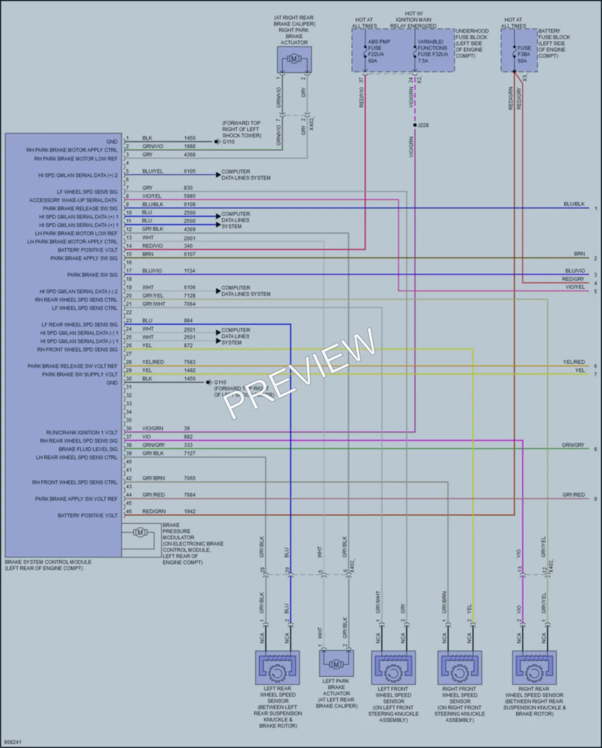 2024 GMC TerrainDenali Anti Lock Brakes wiring diagram preview