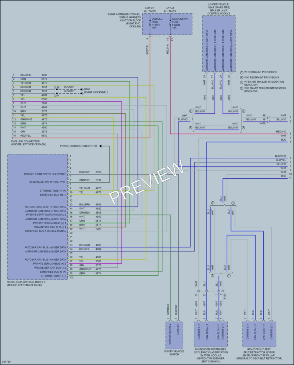 2024 GMC Yukon Computer Data Lines wiring diagram preview