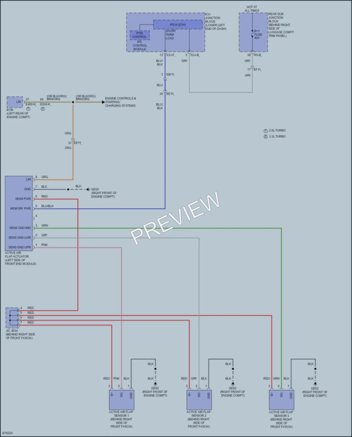 2024 Genesis G70 Active Bodyworks wiring diagram preview