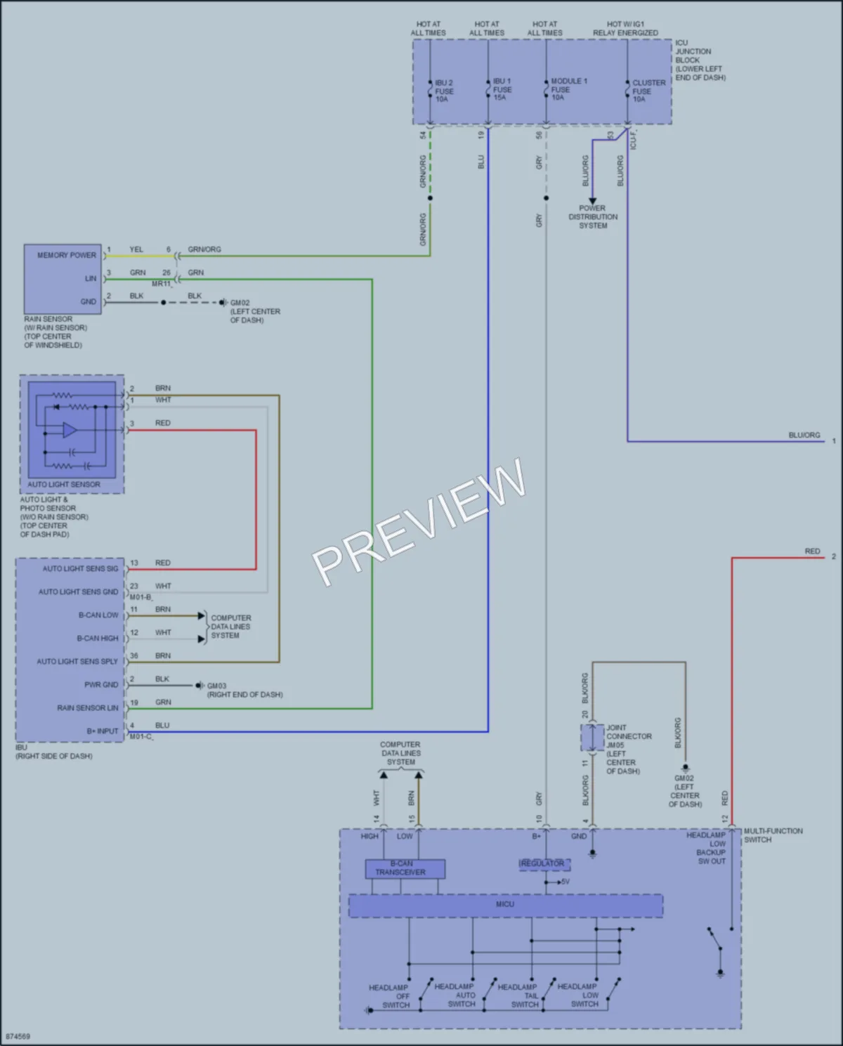 2024 Genesis G70 Headlights wiring diagram preview