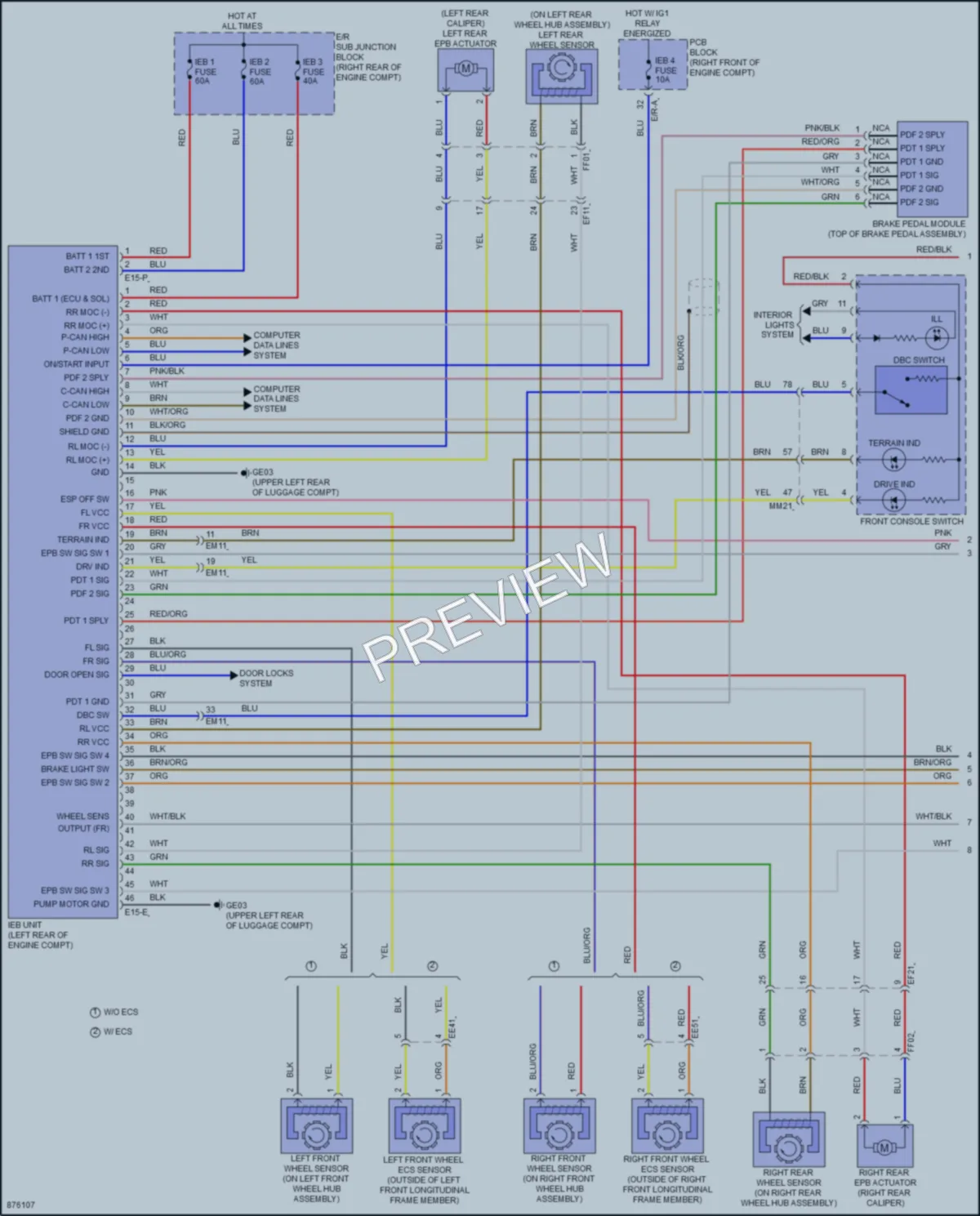 2024 Genesis GV80 Anti Lock Brakes wiring diagram preview