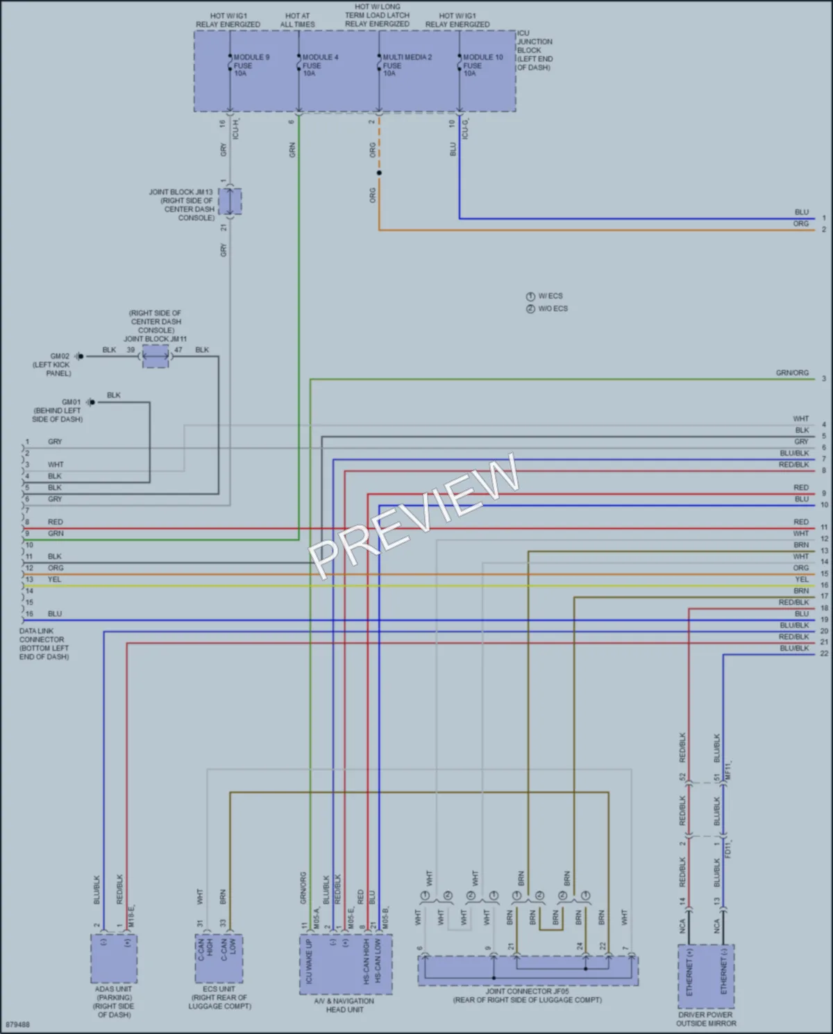 2024 Genesis GV80 Computer Data Lines wiring diagram preview