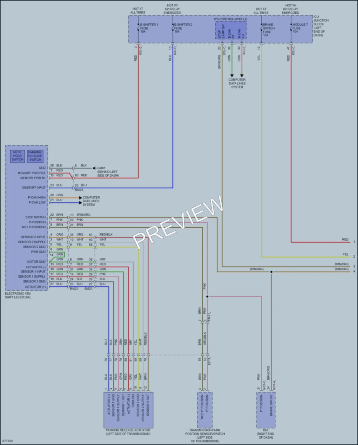 2024 Genesis GV80 Shift Interlock wiring diagram preview