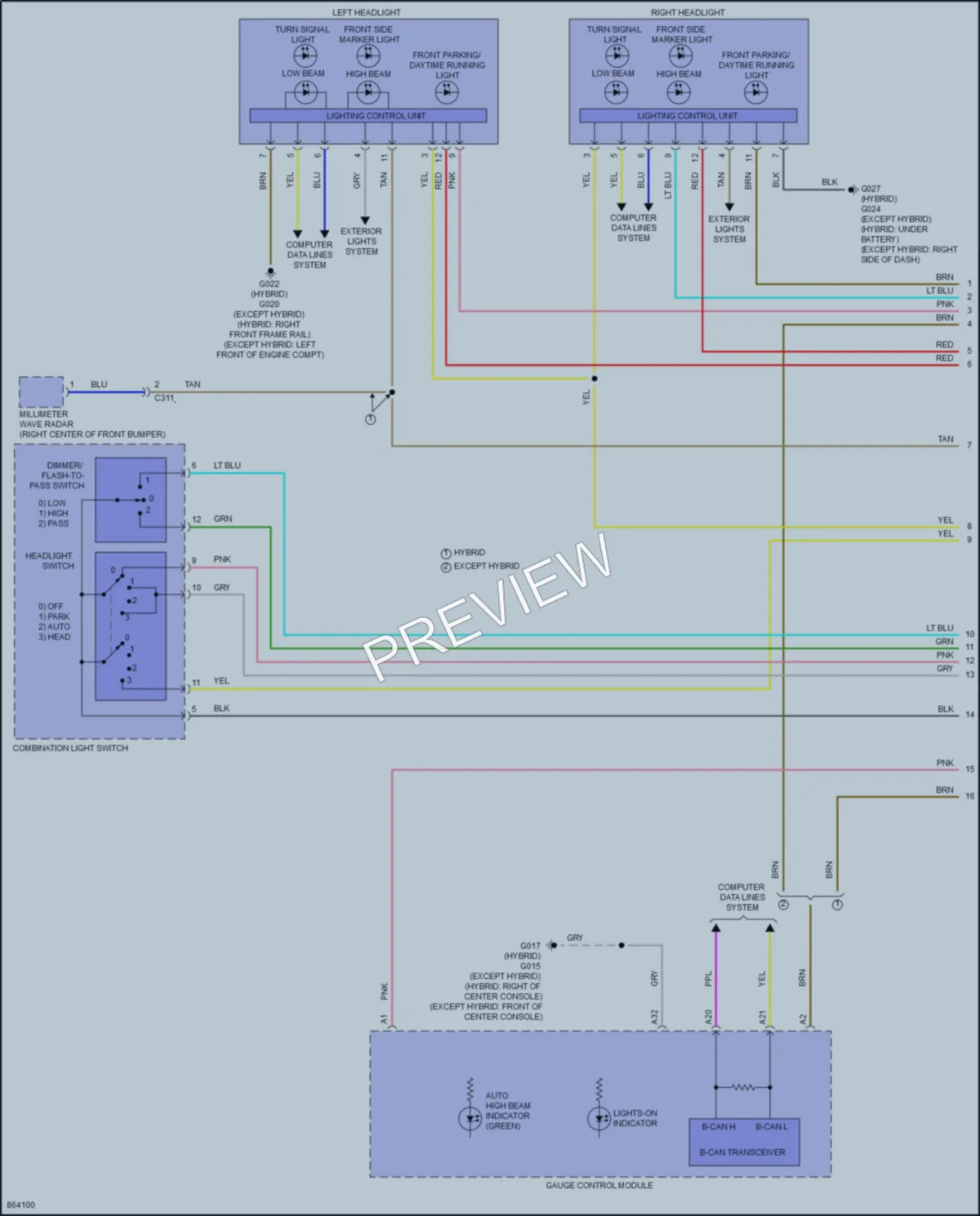 2024 Honda Accord Headlights wiring diagram preview