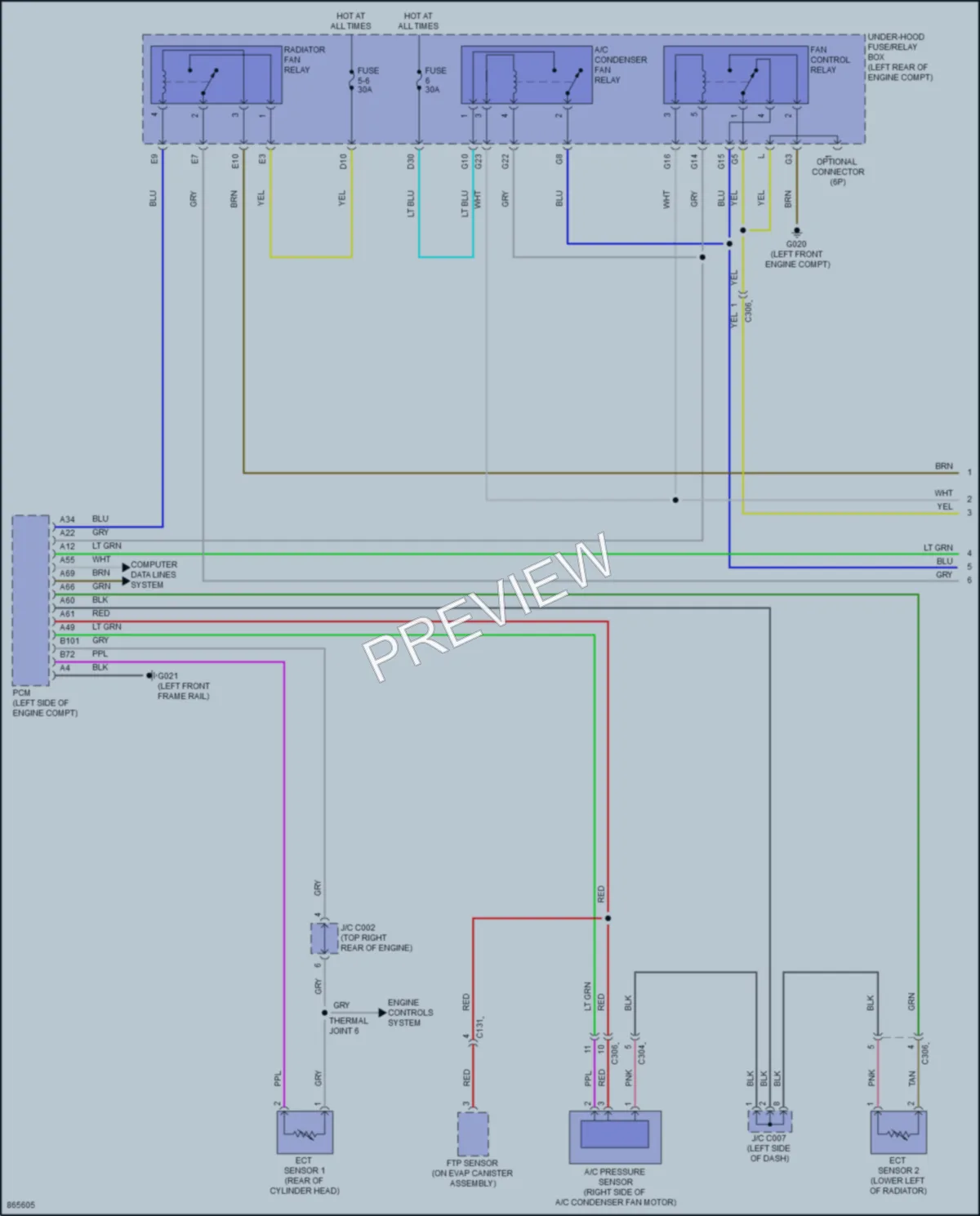 2024 Honda AccordHybrid Cooling Fan wiring diagram preview
