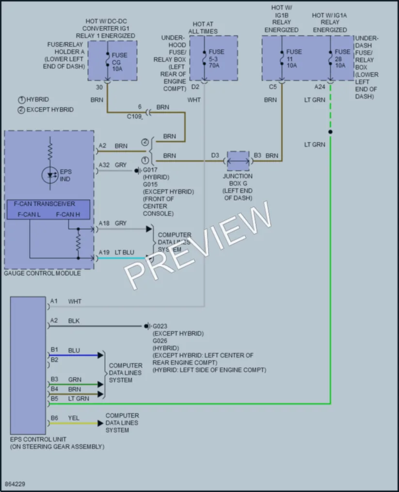 2024 Honda AccordHybrid Electronic Power Steering wiring diagram preview