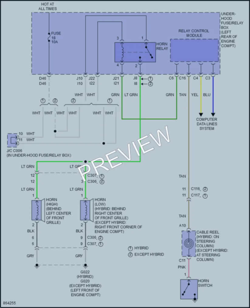 2024 Honda AccordHybrid Horn wiring diagram preview