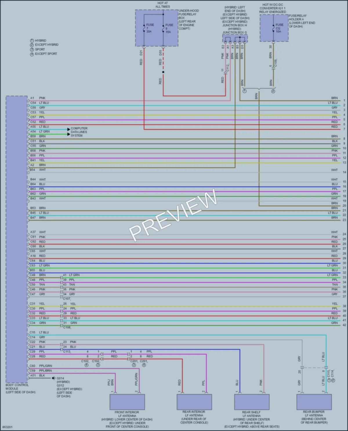 2024 Honda AccordHybrid Power Door Locks wiring diagram preview