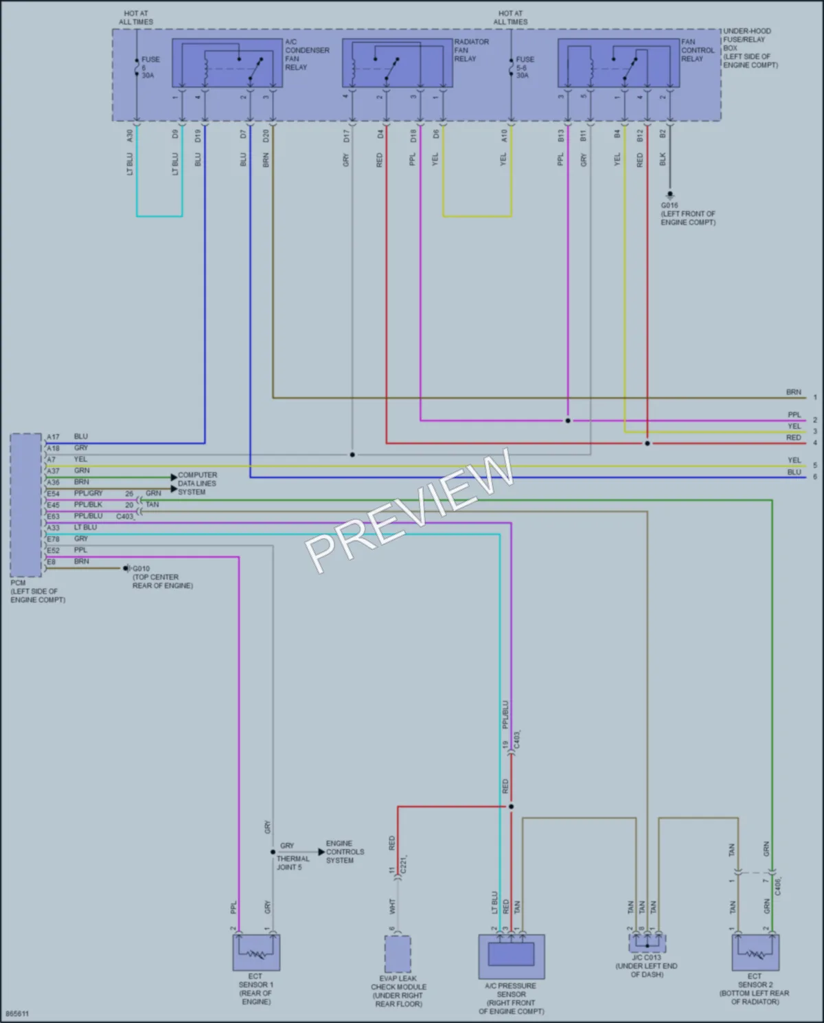 2024 Honda CRV Cooling Fan wiring diagram preview
