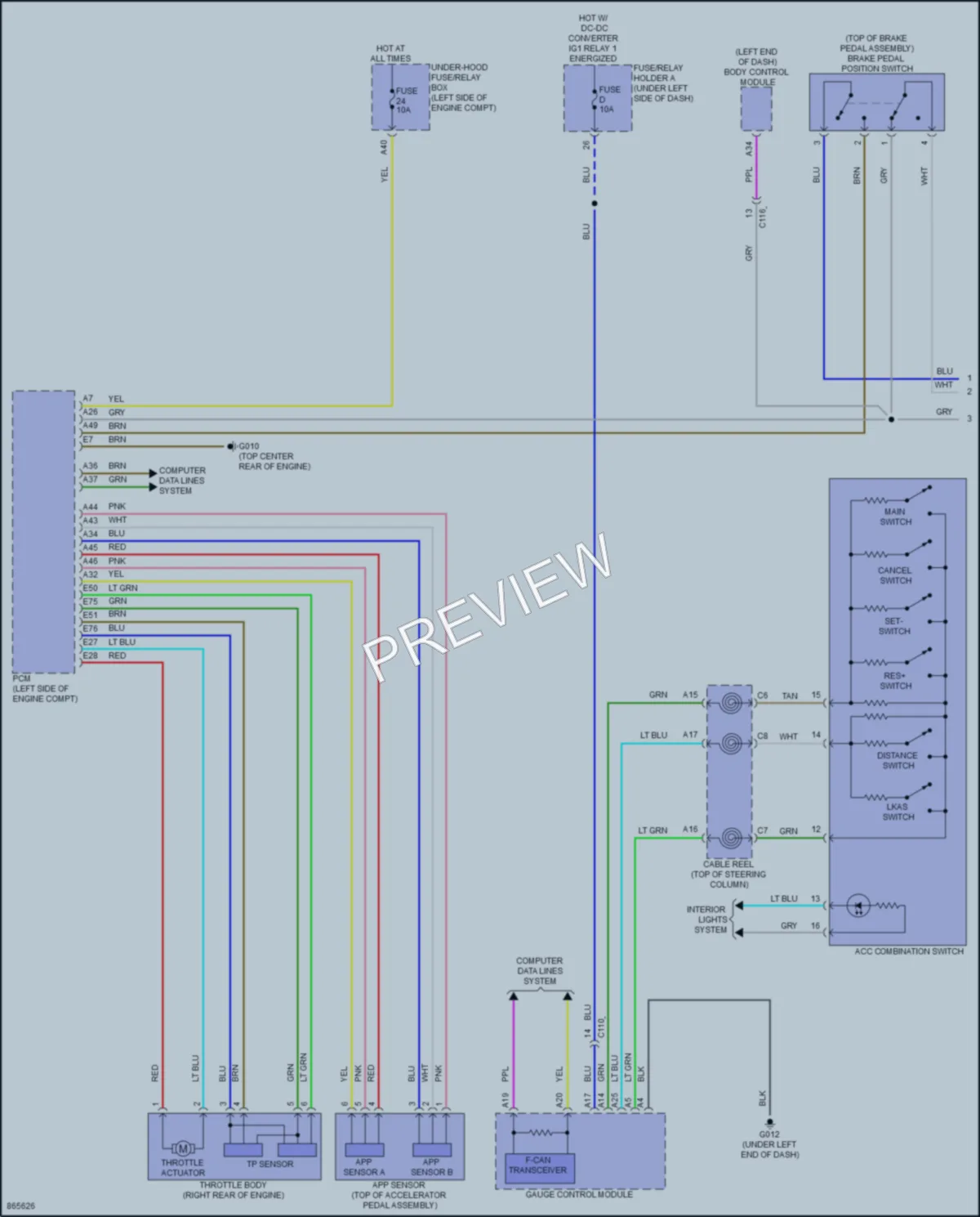 2024 Honda CRV Cruise Control wiring diagram preview