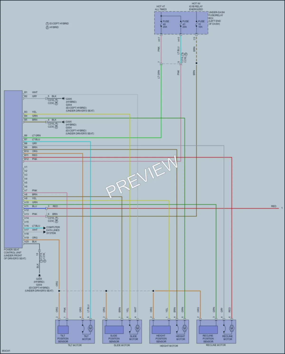 2024 Honda CRV Memory Systems wiring diagram preview