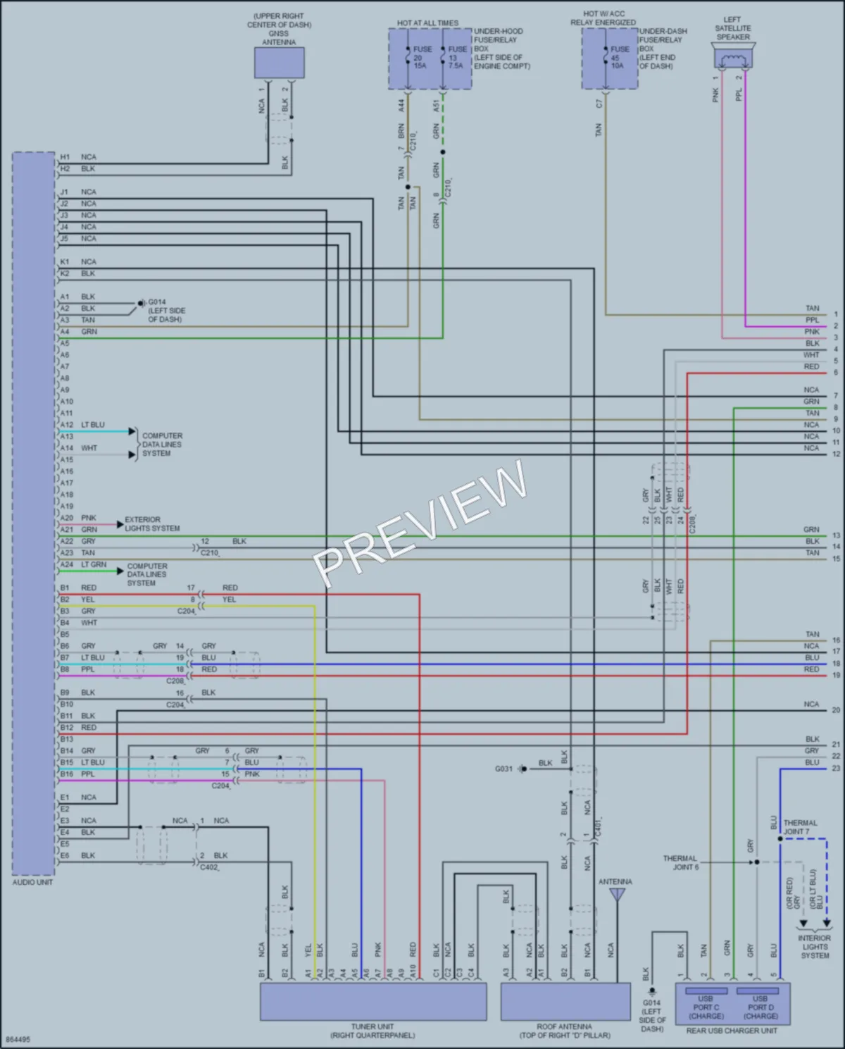 2024 Honda CRV Radio wiring diagram preview