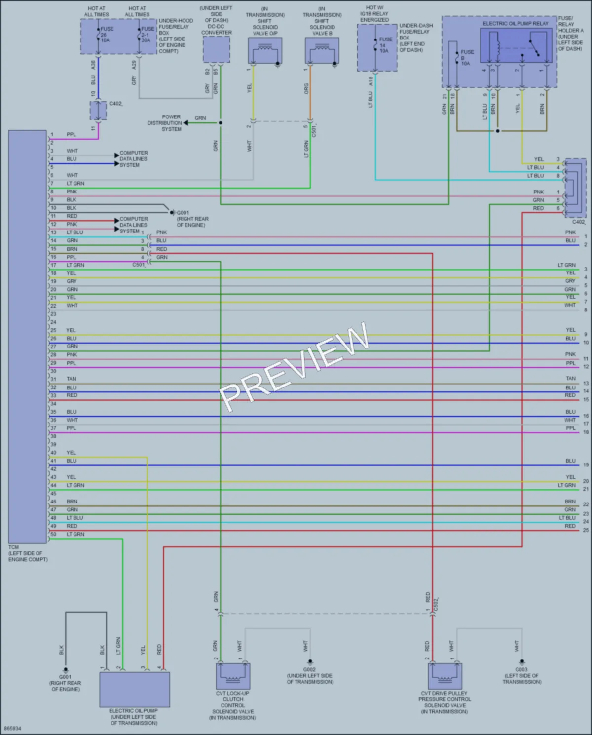 2024 Honda CRV Transmission wiring diagram preview