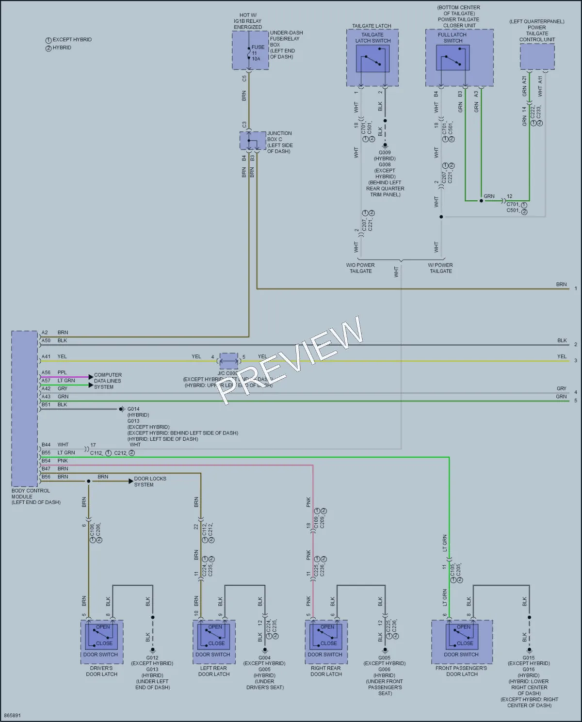 2024 Honda CRVHybrid Warning Systems wiring diagram preview