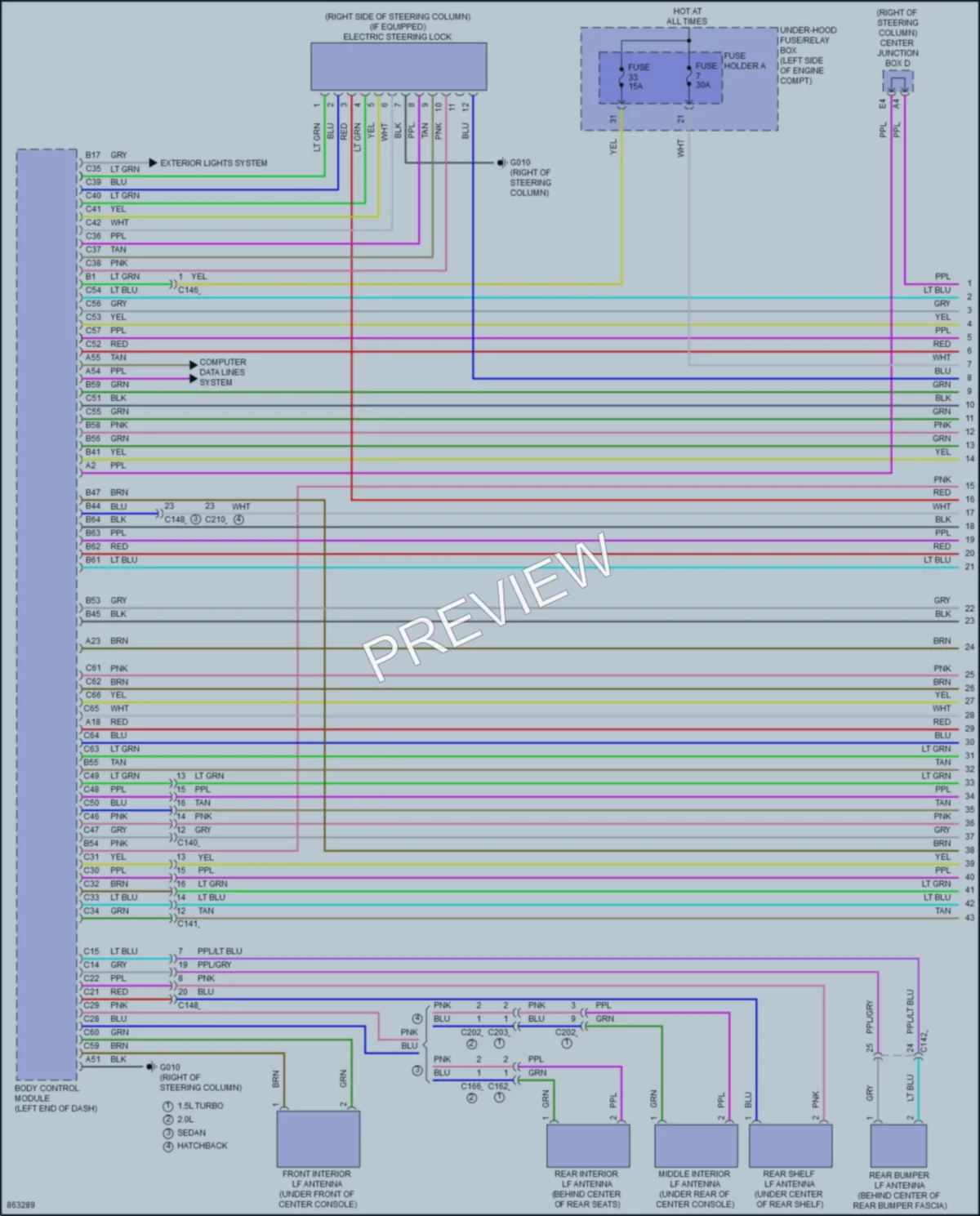 2024 Honda Civic Anti Theft wiring diagram preview