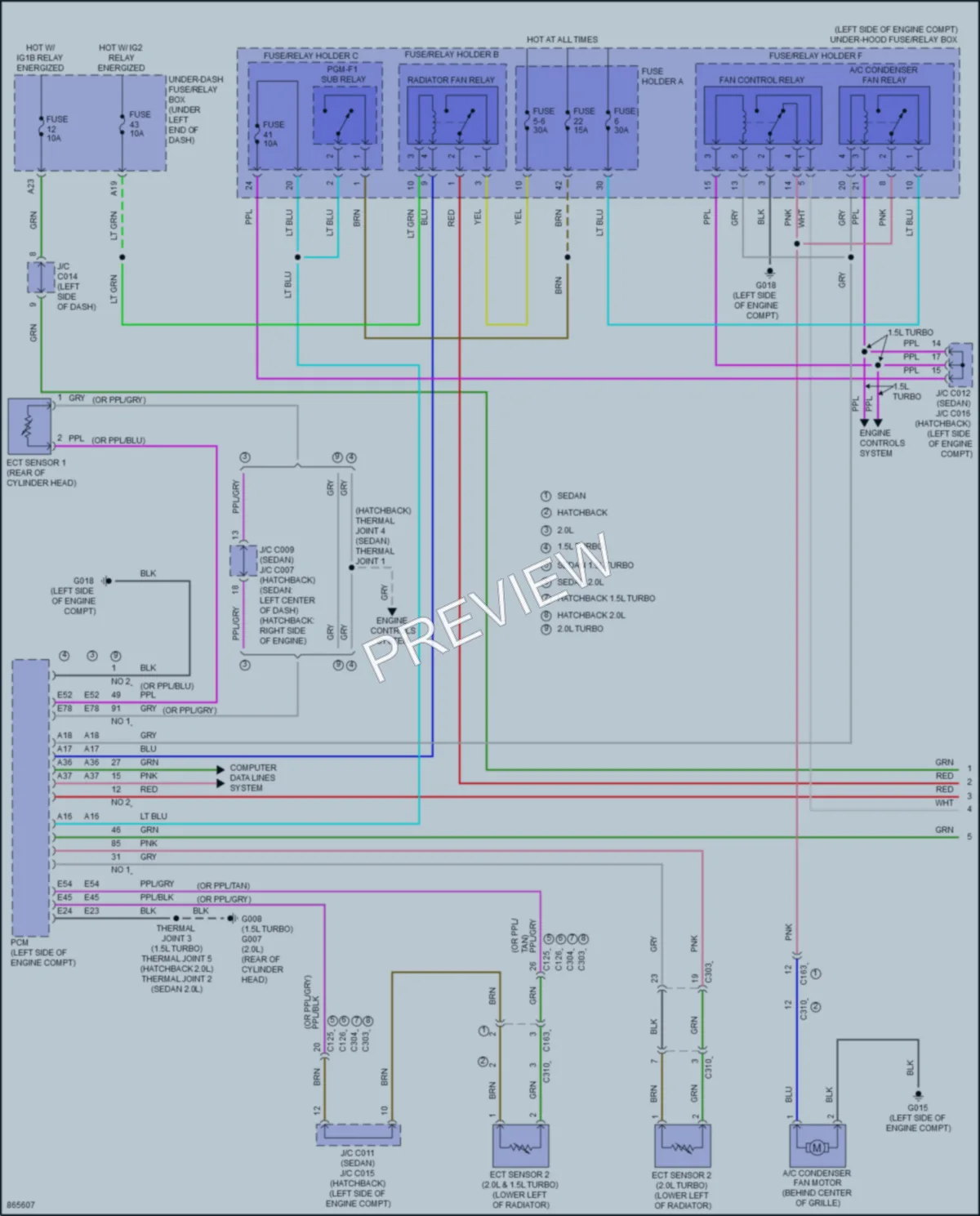 2024 Honda Civic Cooling Fan wiring diagram preview