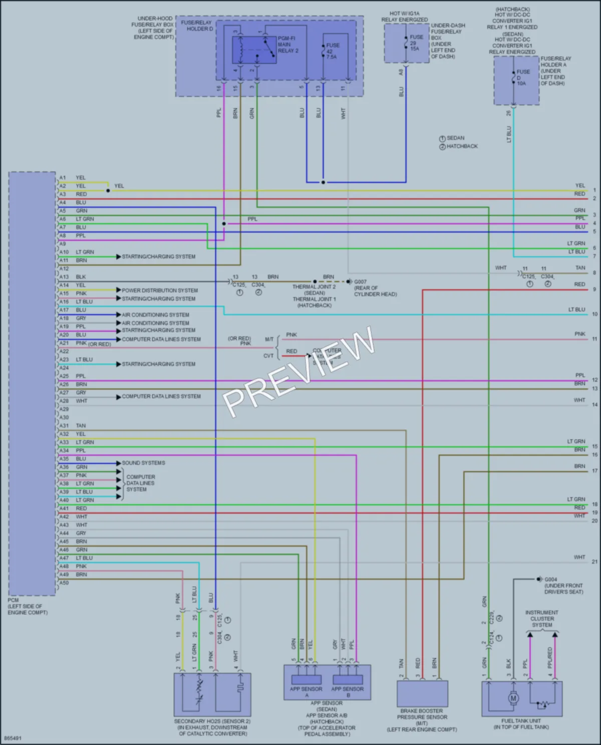2024 Honda Civic Engine Performance wiring diagram preview