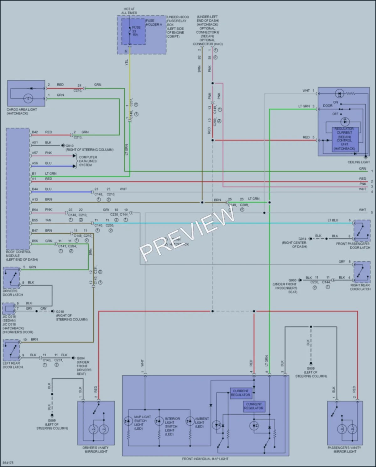 2024 Honda Civic Interior Lights wiring diagram preview