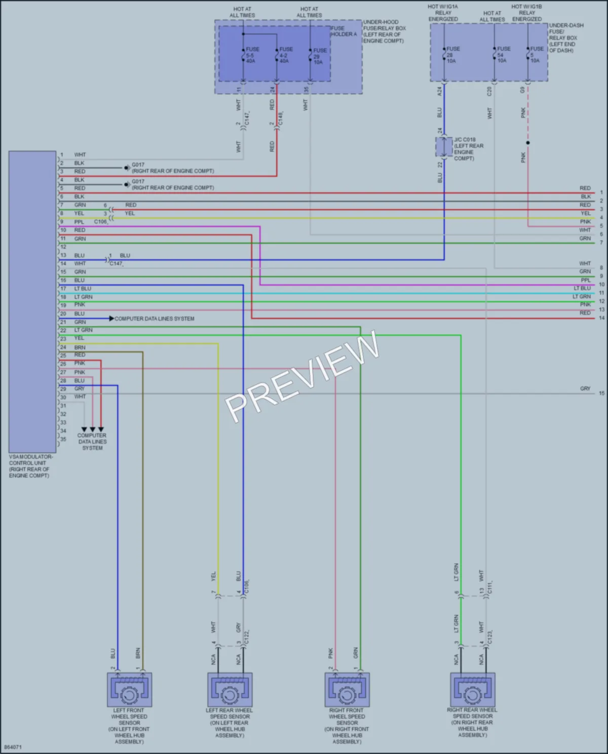 2024 Honda HRV Anti Lock Brakes wiring diagram preview