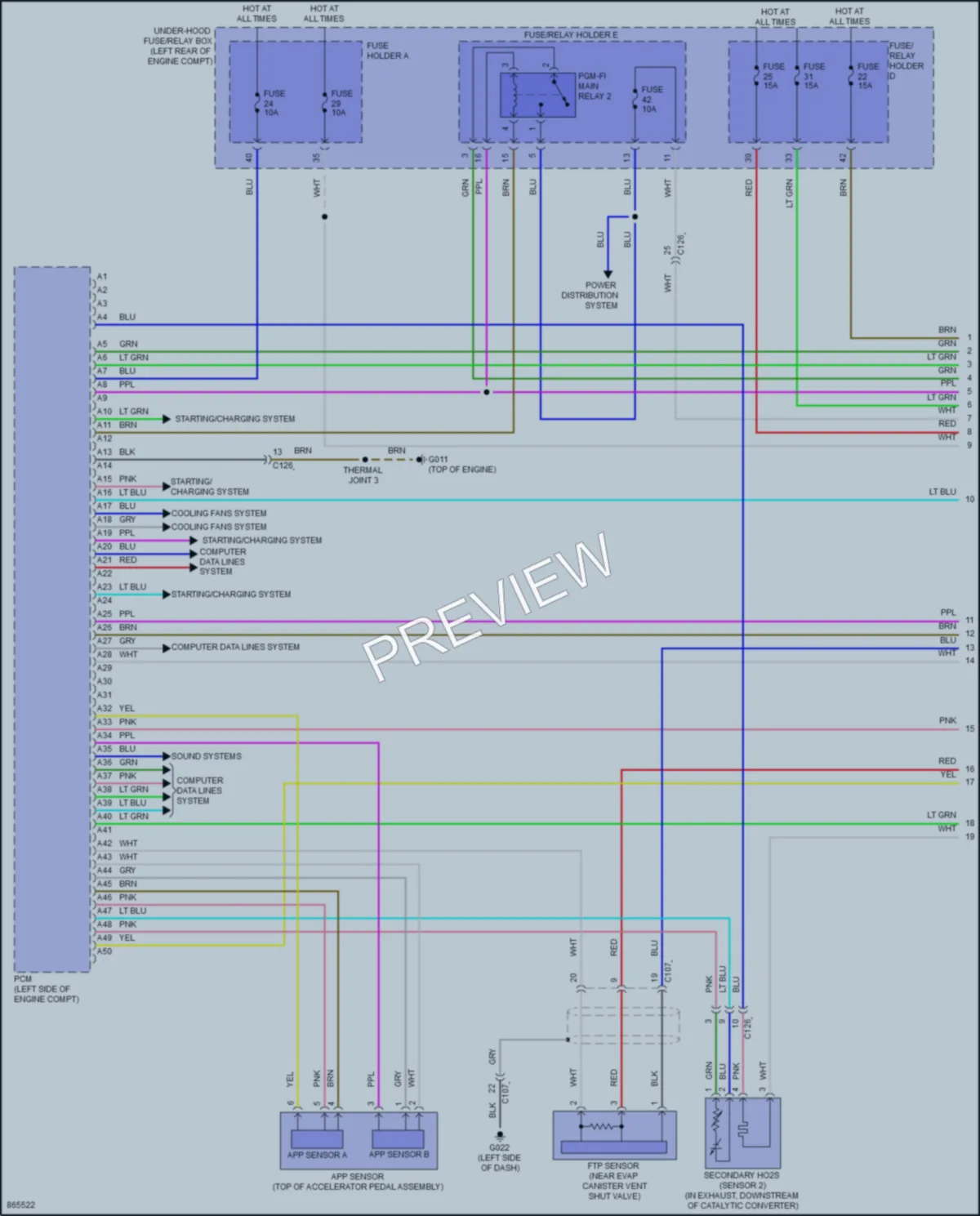 2024 Honda HRV Engine Performance wiring diagram preview