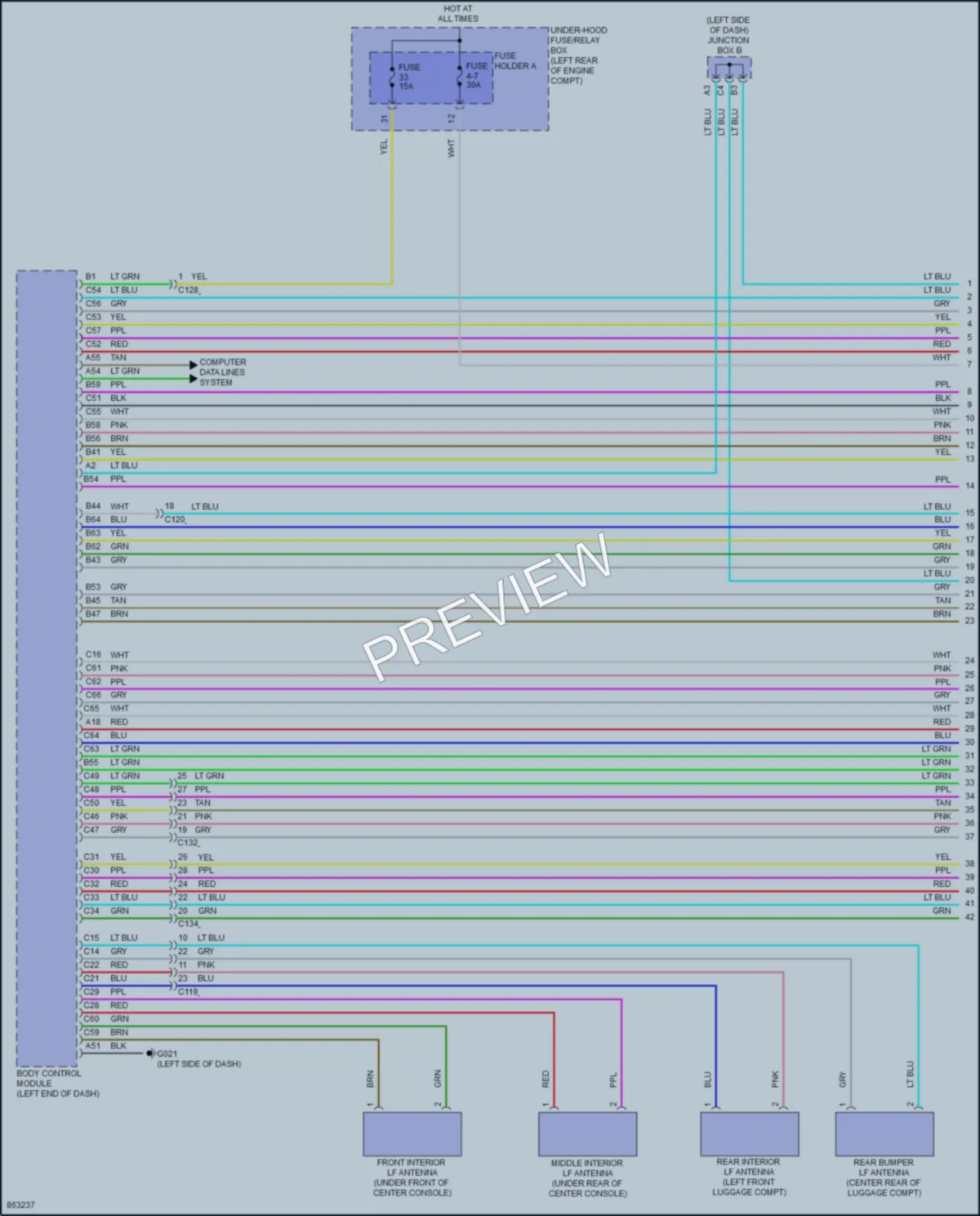 2024 Honda HRV Power Door Locks wiring diagram preview