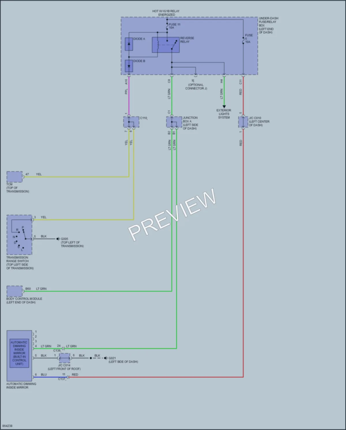 2024 Honda HRV Power Mirrors wiring diagram preview