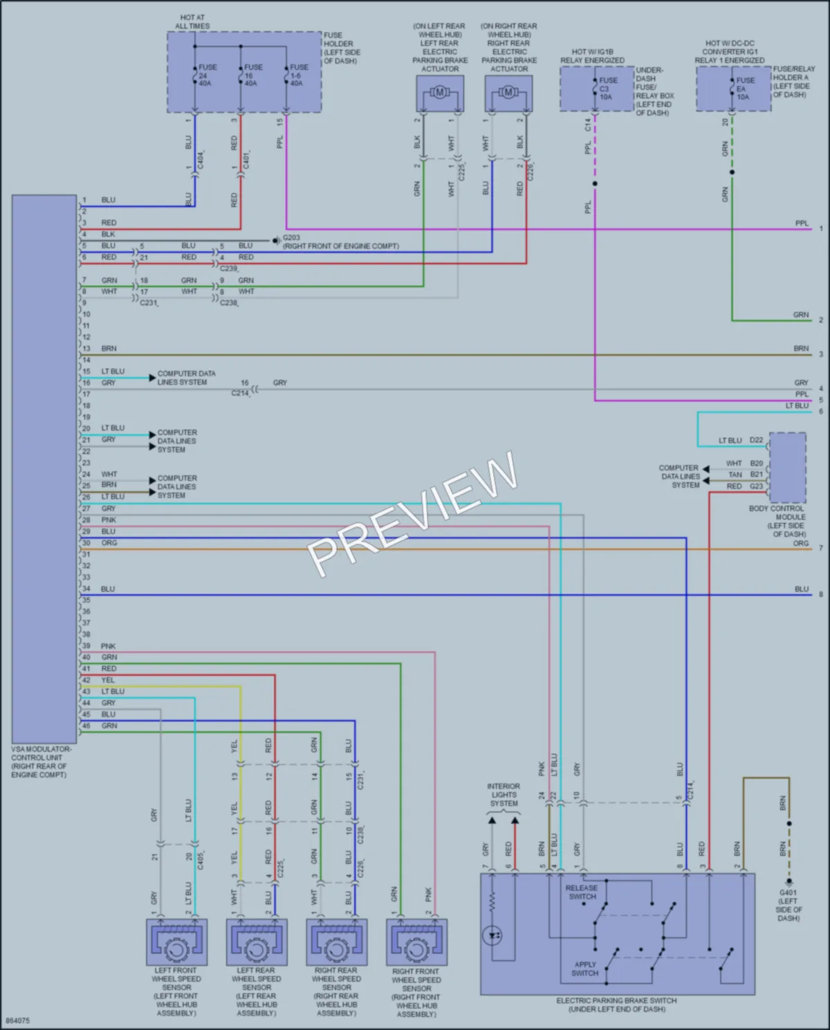 2024 Honda Odyssey Anti Lock Brakes wiring diagram preview
