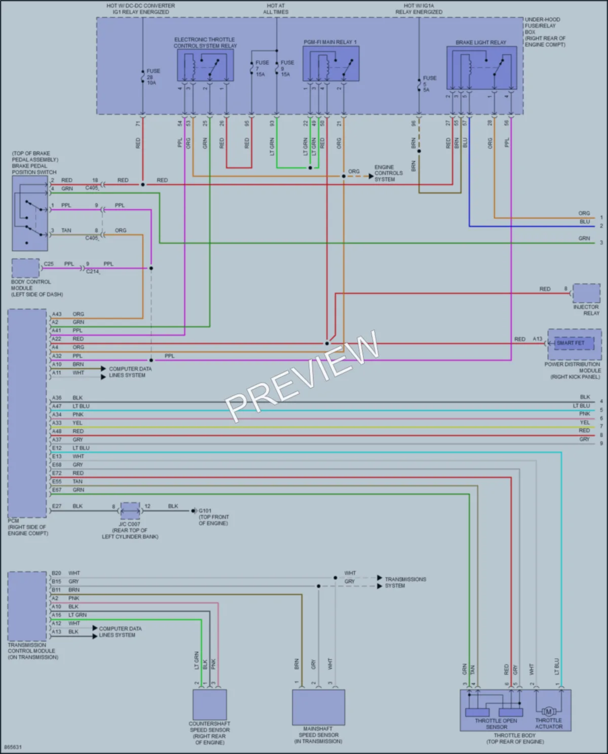 2024 Honda Odyssey Cruise Control wiring diagram preview