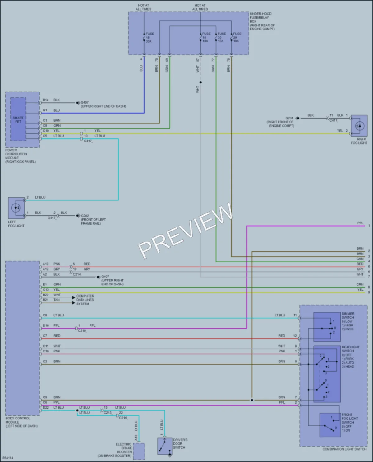 2024 Honda Odyssey Headlights wiring diagram preview
