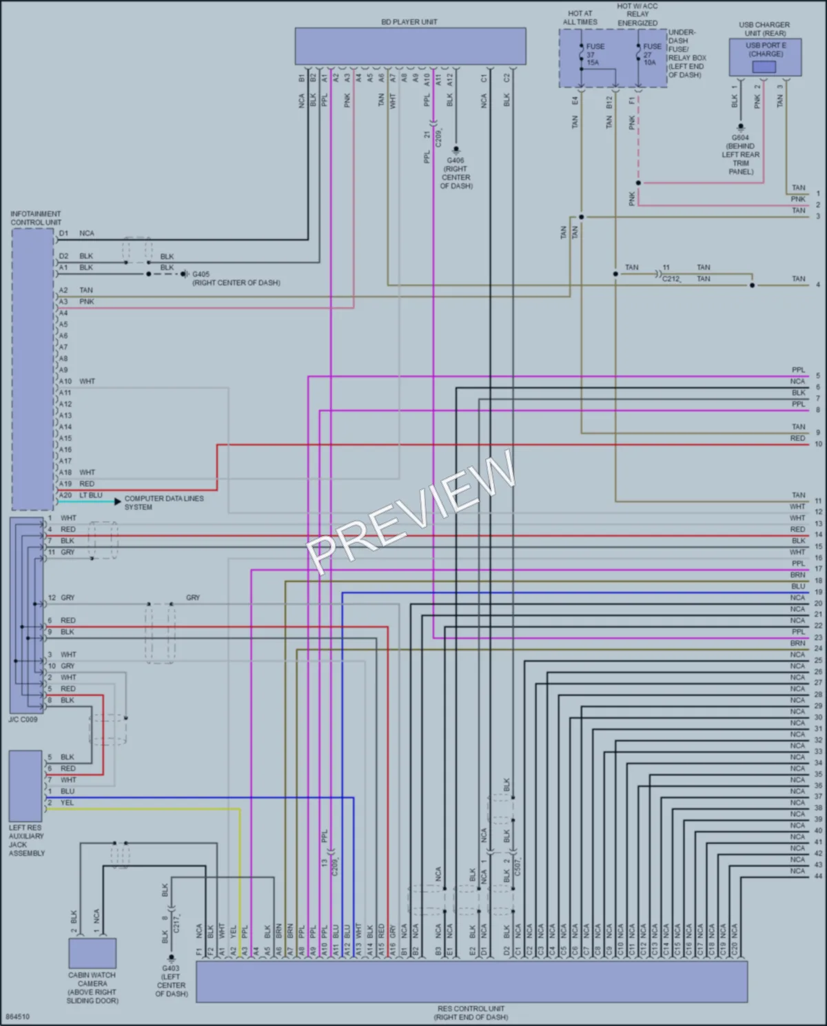 2024 Honda Odyssey Radio wiring diagram preview